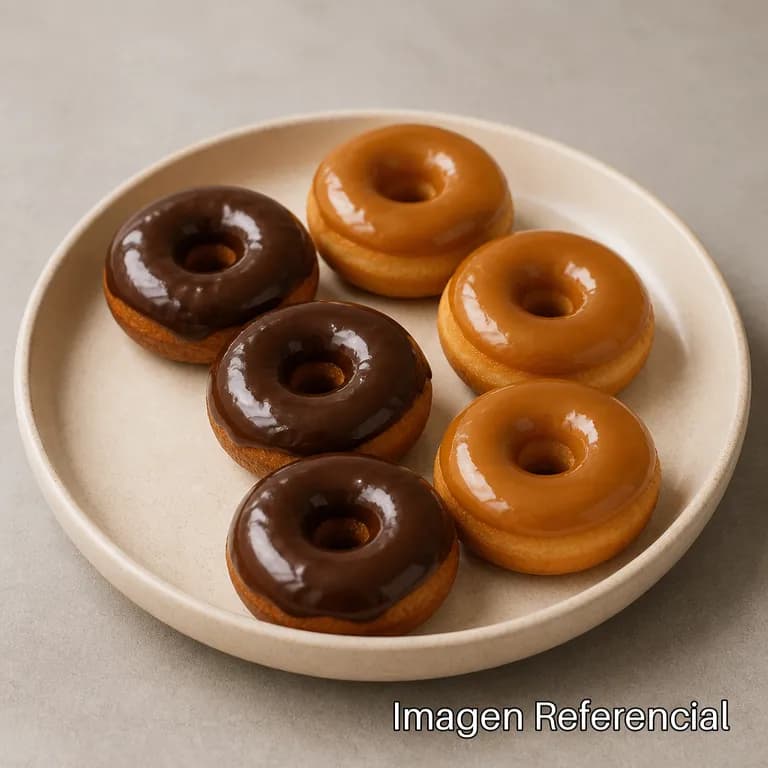 6 Mini Donas de Chocolate o Arequipe